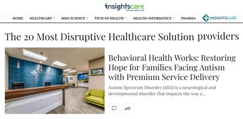 Bhw Awarded One Of Most Disruptive Healthcare Solution Providers