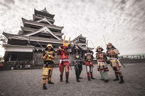 kumamoto castle samurai experience armor dressing   cutting