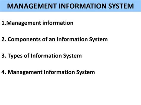 chapter  management information systems pptx information services