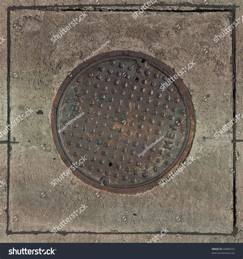 Rustic Grunge Storm Drain Manhole Cover Stock Photo 56889523 Shutterstock