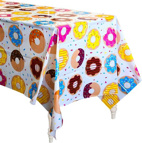 Beyumi Paquete De Manteles De Fiesta Con Donas Mantel Rectangular