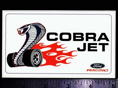 Cobra Jet Ford Racing Original Vintage Racing Decalsticker Shelby