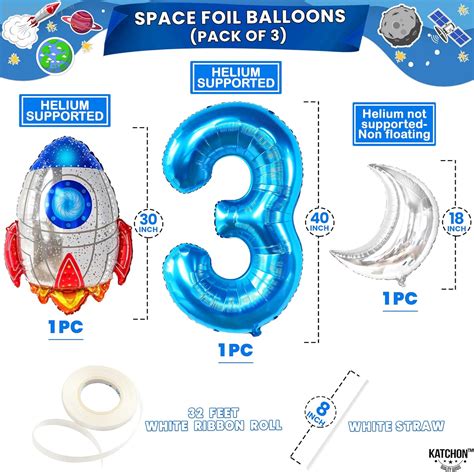 Buy Pieces Outer Space Rd Birthday Balloons Number Balloon