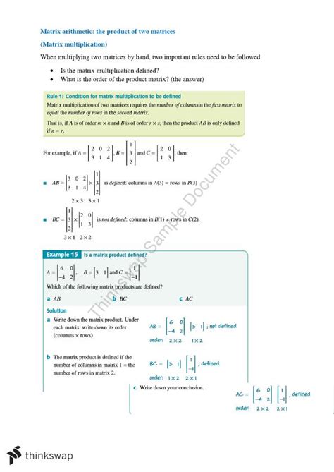 Further Mathematics Matrices Notes Year 12 Vce Mathematics Further Mathematics Thinkswap