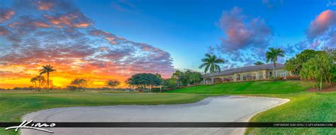 Abacoa Golf Course Clubhouse During Sunset