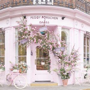 London Photograph London In Bloom Pink Bicycle At Peggy Porschen