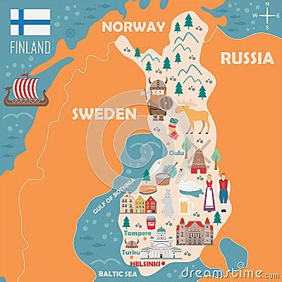 Stylized Map Of Finland Vector Illustration CartoonDealer 126153010