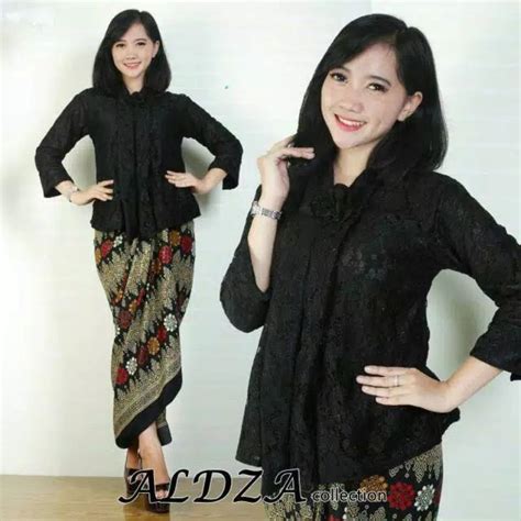 Kebaya Suit Brocade Pleated Skirt Short Sleeve Kebaya Brocade Pleated