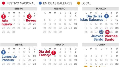 Calendario Laboral De Palma De Mallorca De Con Festivos