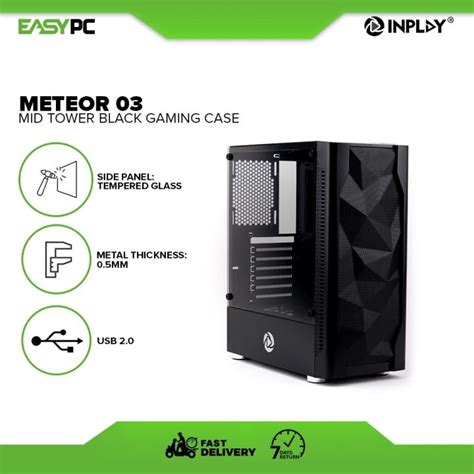 Inplay Meteor 03 Mid Tower Gaming Case Pc Case Desktop Computer Gaming Case Computer Case