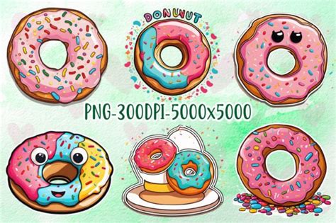 Dancing Donut Clipart Graphic Graphic By Sr Design Creative Fabrica