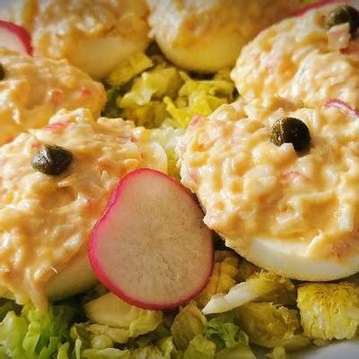 Huevos Rellenos De Surimi Y Bonito Del Norte Receta De Josevillalta