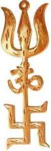 Gandak Trishul Swastik Om Brass Ashtadhatu Trishakti Wall Door