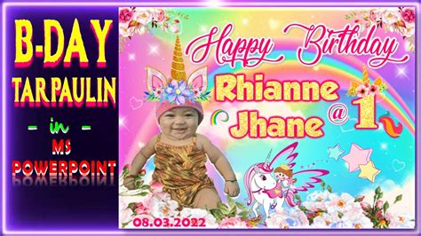 How To Make Birthday Tarpaulin Layout And Design In Ms Powerpoint Ii