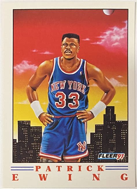 Patrick Ewing 1991 92 Fleer New York Knicks Basketball Pro Vision Card