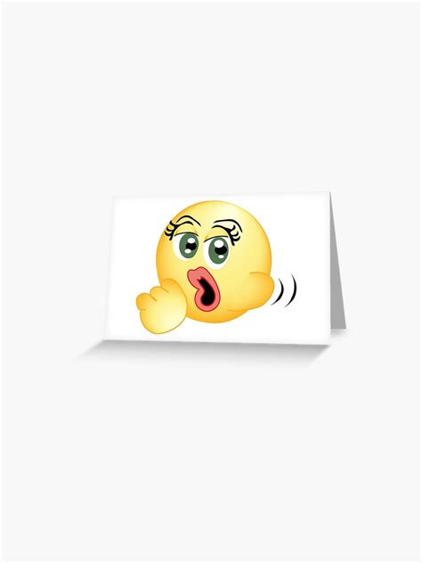 Oral Fixation The Blowjob Emoji Greeting Card For Sale By Stinkpad