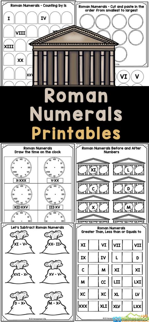 Children will have fun learning, practicing and reviewing Roman numerals for kids with these fun ...