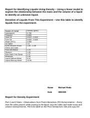 Fillable CHEM 101 Density Of A Liquid Data Sheet Docx Report For