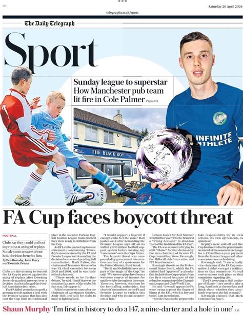 Capa Jornal Telegraph Sport Abril Capasjornais Pt