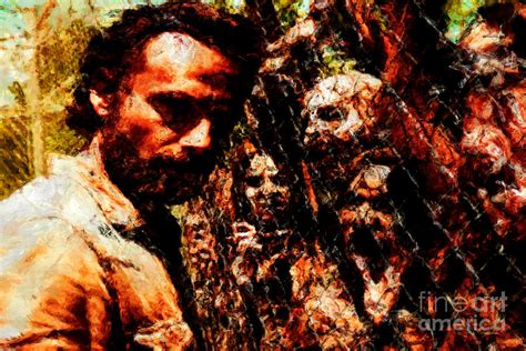 Rick Grimes and Zombies Painting by Dead Art - Fine Art America