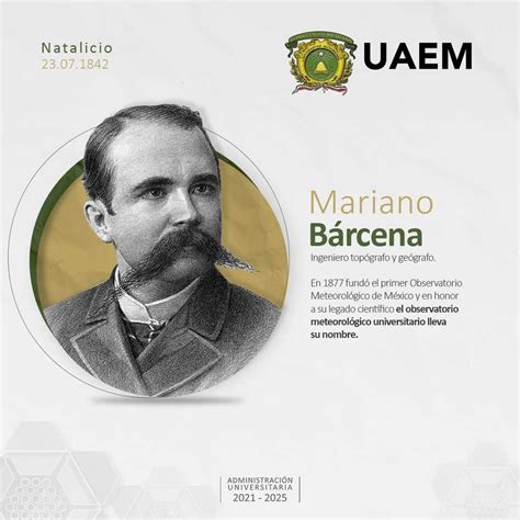 Uaem On Twitter Un Día Como Hoy De 1842 Nació Mariano Bárcena