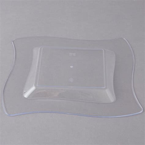 Fineline Wavetrends 108 CL 8 Clear Plastic Square Plate 120 Case