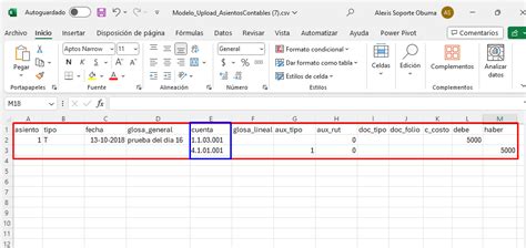 Como Crear Y O Importar Comprobante Contable Mediante Un Archivo Excel