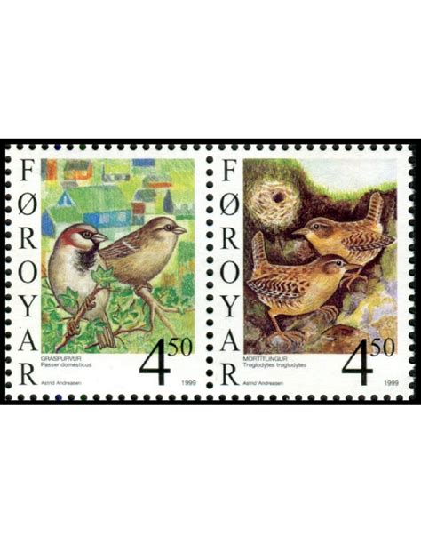 Feroe 1999 Correo Nº 00348 49 MNH Aves sedentarias proc