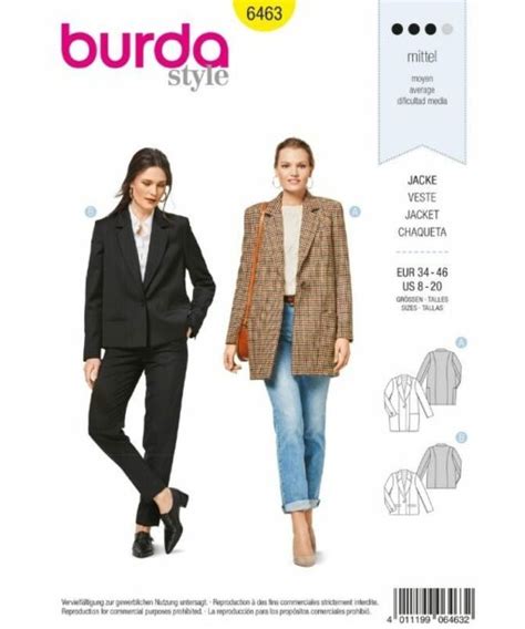 Schnittmuster Burda Style Jacke Der Buntspecht Shop