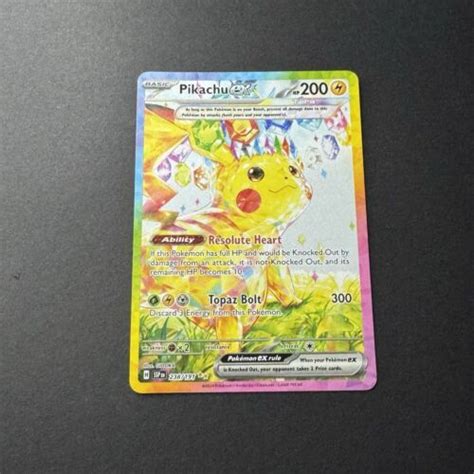 2024 Pokemon Pikachu Ex 238191 Surging Sparks Holo Rare Tcg