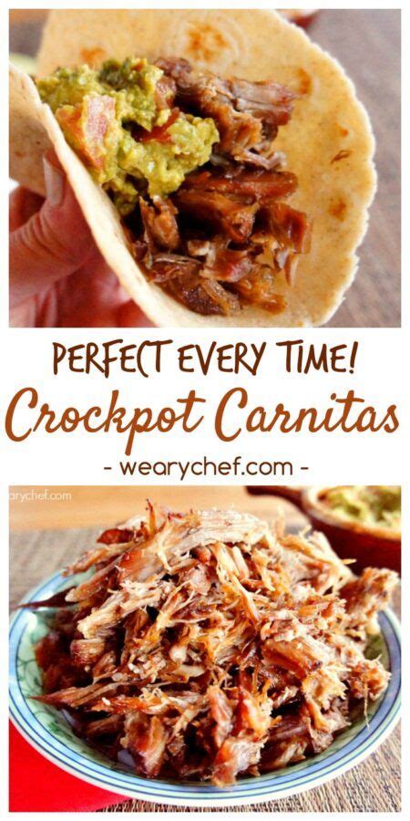 Carnitas Recipe Crockpot Cooked Pork Carnitas Weary Chef