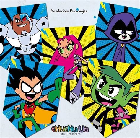 Kit Imprimible Cumpleaños Jóvenes Titanes Teen Titans Go