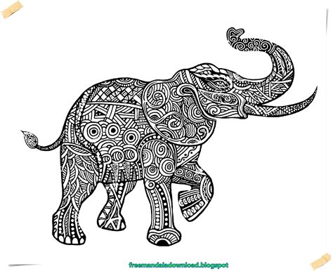 Mandala Elefant Gekritzelart Mandala Elephant Doodle Style