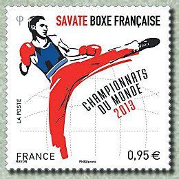 Savate Boxe française Championnats du Monde 2013 Le Timbre de 2013