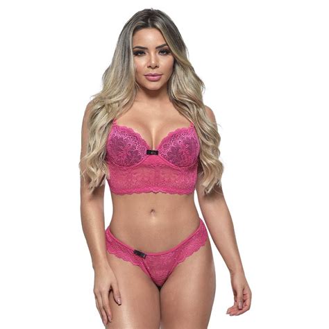 Conjunto Ta A Compos Renda Fio Diras Lingerie Gall