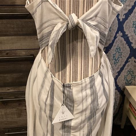 Lost Wander Dresses Nwt Lost Wander White Dress With Stripes