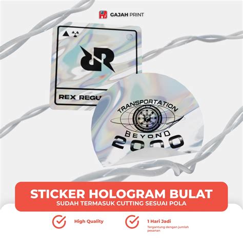 Jual Stiker Hologram Custom Sticker Holographic Cutting Kiss Cut