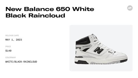 New Balance 650 White Black Raincloud Bb650rce Raffles And Where To Buy