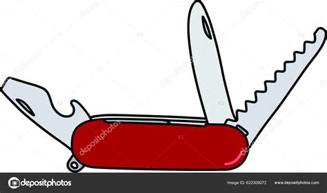 Red Pocket Knife Stock Illustration by ©YAY_Images #622309272