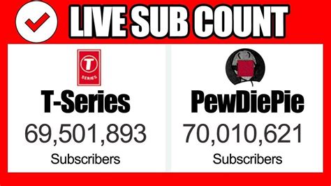 Top 50 Youtube Live Sub Count Pewdiepie Vs T Series And More । Mhk