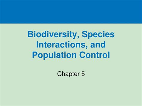 Ppt Biodiversity Species Interactions And Population Control