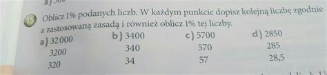 Oblicz Podanych Liczb W Ka Dym Punkcie Dopisz Kolejn Liczb