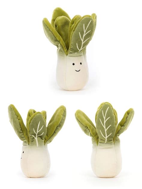 Jellycat Amuseable Pea In A Pod Leek Onion Kale Leaf Bok Choy