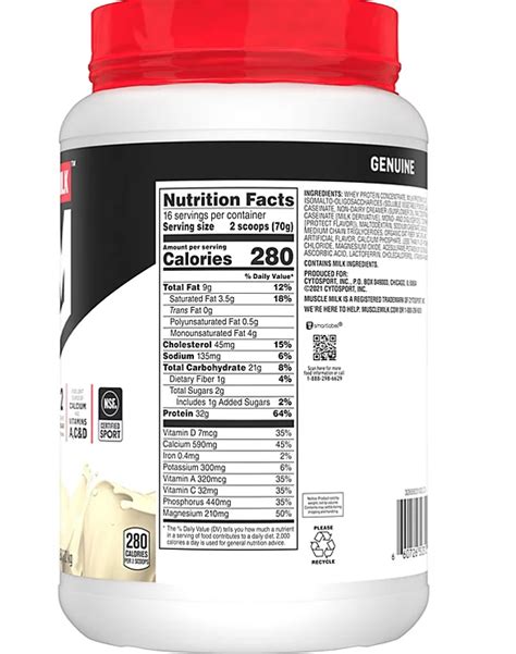 Muscle Milk Genuine Protein Powder Vanilla Cream 39 5 Oz Eshop House Llc