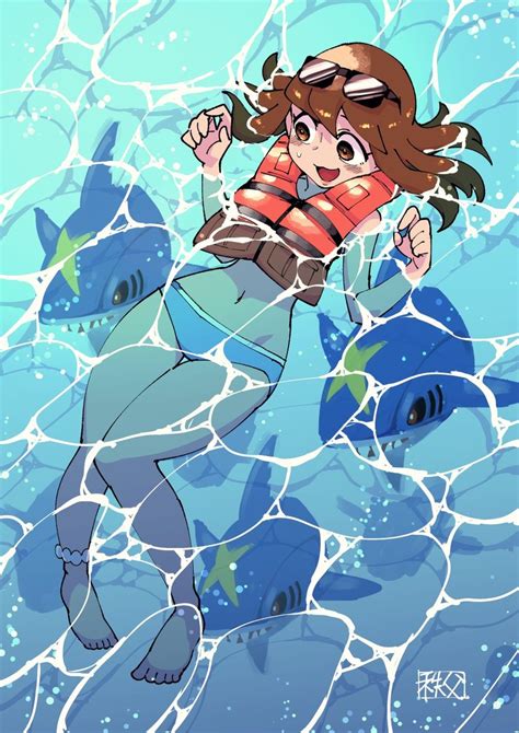 Sharpedo And Swimmer Pokemon And 1 More Drawn By Chichibuwatson