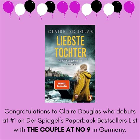 Claire Douglas is a number 1 German bestseller! — Mushens Entertainment