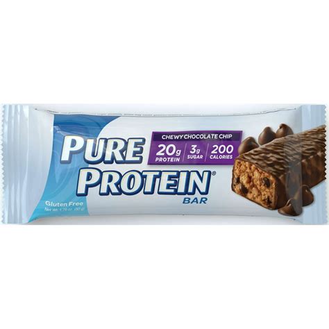 Pure Protein Bar Chewy Chocolate Chip 20g Protein 6 Ct