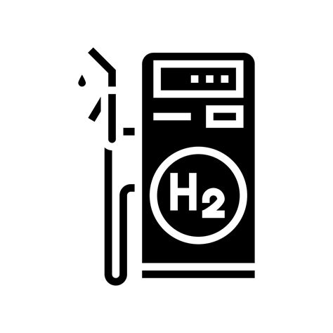 Station Hydrogen Glyph Icon Vector Illustration Vector Art At