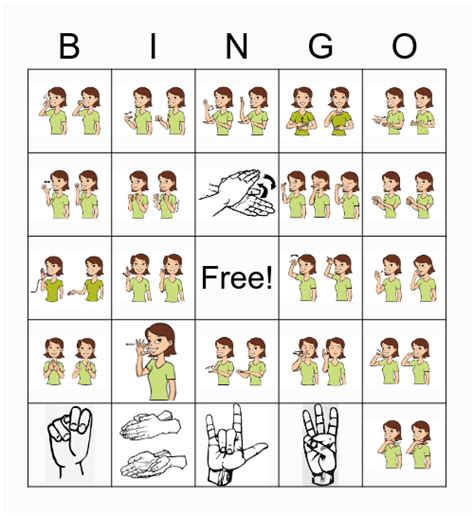 Asl Bingo Card