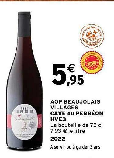 Promo Aop Beaujolais Villages Cave Du Perr On Hve Chez